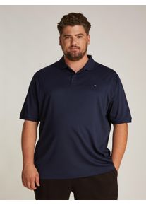 Tommy Hilfiger Big & Tall Herren Poloshirt "BT-LIQUID COTTON ESSENTIAL POL-B", blau, casual, Gr. XXL, TOMMY HILFIGER BIG & TALL, unifarben, Web, Obermaterial: 100% Baumwolle,