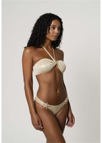 MODA MINX Damen Balconette-Bikini "Starfish Bandeau", gold, Gr. S, unifarben, 82% Polyamid, 18% Elasthan, Bikini-Sets, mit tollem Seestern-Element
