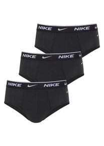 NIKE UNDERWEAR Herren Slip "BRIEF 3PK", Gr. M, schwarz, Jersey, Obermaterial: 95% Baumwolle, 5% Elasthan, unifarben, Unterhosen, mit Logo-Elastikbund
