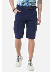 Cipo & Baxx CIPO & BAXX Herren Jeansbermudas "Bermuda & Short", blau, casual, Gr. 30, unifarben, 97% Baumwolle;3% Elasthan, Jeans, mit praktischen Beintaschen,
