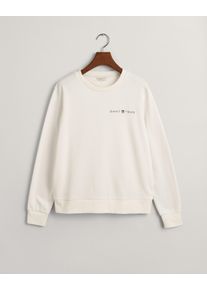 Gant Damen Sweatshirt "REG PRINTED GRAPHIC C-NECK", beige, casual, Gr. XL, Sweatware, Obermaterial: 80% Baumwolle, 20% Polyester, Sweatshirts