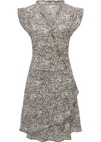 Ragwear Damen Volantkleid "Chantalia Print", beige, feminin, Gr. XXL, 100% Viskose, Kleider, stylisches Sommerkleid mit Print und Rüschen