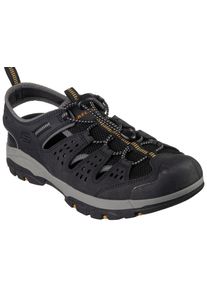 Skechers Herren Sandale "TRESMEN-MENARD", Gr. 43, schwarz, Lederimitat, Textil, sportlich, Schuhe, Sommerschuh, Klettschuh, Outdoorsandale, mit