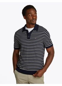Tommy Hilfiger Herren Poloshirt "ESSENTIAL COTTON KNITTED POLO", blau, casual, Gr. L, Strick, Obermaterial: 100% Baumwolle, Shirts