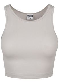 Urban Classics Herren Muskelshirt "Urban Classics Damen Ladies Rib Cropped Top", grau, casual, Gr. S, unifarben, 95% Viskose, 5% Elasthan, Shirts