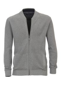 Casamoda Herren Strickjacke "Casamoda Strickjacke uni", grau, Gr. XXL, 100% Baumwolle, Strickjacken