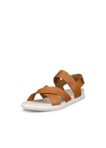 Ecco Damen Sandale "Ecco SAMARA W", Gr. 40, braun, Leder, klassisch, Schuhe, Sommerschuh, Urlaubsandale, Sandalette mit Klettverschluss