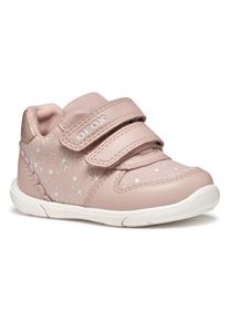 Geox Kinder Lauflernschuh "B ZAPITO GIRL", Gr. 26, rosa, Textil, Synthetik, modisch, Schuhe, Festtagsschuh, Klettschuh mit Schleifchen bedruckt und