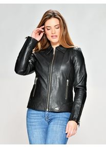 Maze Damen Lederjacke "193Koga", schwarz, Gr. S, 100% Leder, Lamm / Futter: 100% Polyester / Wattierung: 100% Polyester, Jacken