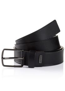 MONTI Damen Ledergürtel "GENF", schwarz, casual,klassisch, Gr. 95, unifarben, Rindsleder, Gürtel, mit satinierter geschwärzter Schnalle