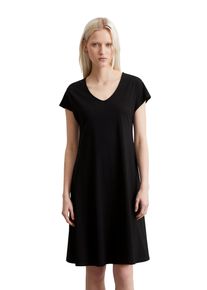 Marc O'Polo MARC O'POLO Damen Jerseykleid, schwarz, casual, Gr. L, Single Jersey, Obermaterial: 48% Baumwolle, 48% Modal, 4% Elasthan, Kleider