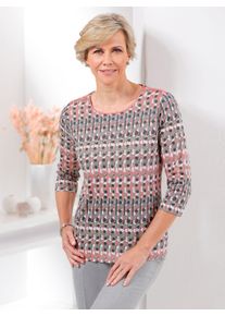 CLASSIC Damen Rundhalsshirt "Shirt", rosa, Gr. 38, gemustert, mehrfarbig, 50% Baumwolle, 50% Modal, Shirts