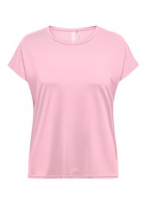 Only Play Damen Funktionsshirt "ONPAUBREE SS LOOSE TRAIN TEE CURVY NOOS", rosa, sportlich, Gr. 52, unifarben, Jersey, Obermaterial: 88% Polyester,