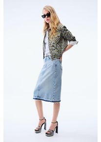 JOOP! JOOP JEANS Damen Jeansrock "Romy", blau, modisch, Gr. XS, unifarben, Denim/Jeans, Obermaterial: 98% Baumwolle, 2% Elasthan, Röcke, mit Fransensaum