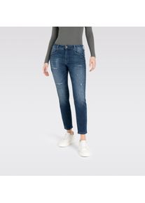 MAC Damen 7/8-Jeans, blau, casual, Gr. 34, Denim/Jeans, Obermaterial: 94% Baumwolle, 4% Elastomultiester, 2% Elasthan, Jeans