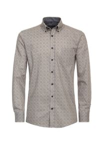 Casamoda Herren Langarmhemd "Casamoda Freizeithemd Print", braun, Gr. XXL, bedruckt, 100% Baumwolle, Hemden