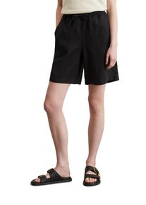 Marc O'Polo MARC O'POLO Damen Shorts "mit teilelastischem Bund", schwarz, casual, Gr. 44, unifarben, Obermaterial: 100% Leinen; Futter: 100% Baumwolle, Hosen