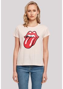 F4NT4STIC Damen T-Shirt "The Rolling Stones Zunge", pink, casual, Gr. L, Obermaterial: 100% Baumwolle, Shirts, Premium Qualität