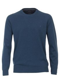 Casamoda Herren Strickpullover "Casamoda Pullover uni", blau, Gr. L, 100% Baumwolle, Pullover