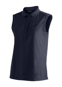 Maier Sports Damen Poloshirt "Ulrike sleeveless", blau, Gr. 36, 100% Polyester, Shirts, Damen Funktionsshirt, ärmelloses Freizeitshirt, Regular Fit