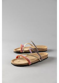 ANISTON SHOES Damen Pantolette, Gr. 40, bunt, Synthetik, modisch, Schuhe, Sommerschuh, Strandschuh, Glitzersteine - NEUE KOLLEKTION