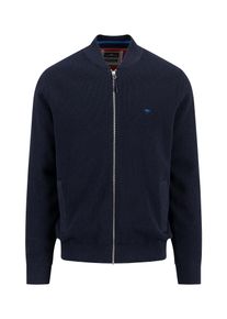 Fynch-Hatton Herren Strickjacke, blau, casual, Gr. S, unifarben, Strick, Obermaterial: 100% Baumwolle, Strickjacken, im Blouson-Style