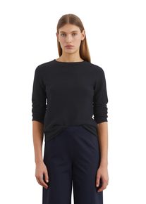 Marc O'Polo MARC O'POLO Damen Rundhalspullover "aus softem Organic Cotton", blau, casual, Gr. M, unifarben, Obermaterial: 100% Baumwolle, Pullover