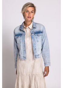 Zhrill Damen Jeansjacke "NISSA", blau, casual, Gr. L, unifarben, Denim/Jeans, Obermaterial: 99% Baumwolle, 1% Elasthan, Jacken, Langarm, kurz