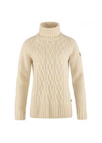 Fj&auml;llr&auml;ven Fj&auml;llr&auml;ven &Ouml;vik Cable Knit Roller Neck Wollpullover Damen (Gr M |beige)