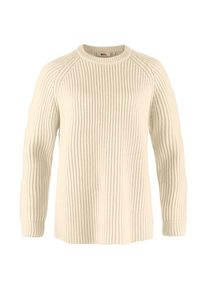 Fj&auml;llr&auml;ven Fj&auml;llr&auml;ven &Ouml;vik Rib Sweater Wollpullover Damen (Gr M |beige/wei&szlig;)