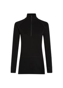 Icebreaker Merino 200 Zoneknit L/S Half Zip Merinounterwäsche Damen (Gr XL |schwarz)