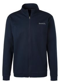 Herren Sweatjacke, BENCH. LOUNGEWEAR, Gr. 44, blau, Sweatware, Obermaterial: 60% Baumwolle, 40% Polyester, unifarben, Basic, Sweatjacken, mit