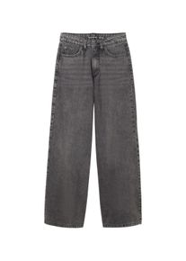 Tom Tailor Mädchen Weite Jeans, grau, casual, Gr. 140, unifarben, Denim/Jeans, Obermaterial: 100% Baumwolle, Jeans, im 5-Pocket-Style