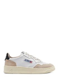 Autry Low-Top Sneaker - White Leather Sneakers With Beige Suede Accents - Gr. 39 (EU) - in Grau - f&uuml;r Damen