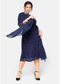 Große Größen Stola aus fließendem Chiffon blau von sheego für Damen