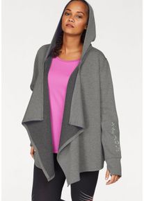 Große Größen Kangaroos Sweatjacke Gr. 40/42 grau für Damen