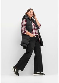 Große Größen Weite High-Waist-Jeans im Curvy-Schnitt ANNE Gr. 56 schwarz von sheego für Damen