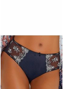 Große Größen Nuance Slip mit Stickereispitze und Microtouchmaterial Gr. 44/46 blau für Damen
