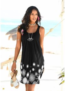 Beach Time Große Größen Strandkleid Gr. 44 schwarz für Damen