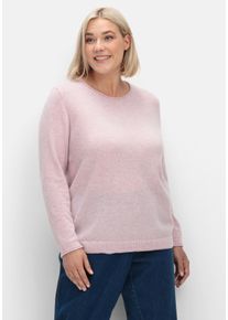 Große Größen Pullover aus reinem Kaschmir, mit Rollkanten Gr. 40/42 rosa von sheego für Damen