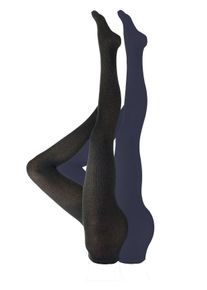Rogo Große Größen Strumpfhose Gr. 46/48 schwarz/blau für Damen