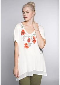 sheego by Joe Browns Große Größen Shirt mit Blumendruck Gr. 56/58 weiß geblümt von sheego für Damen