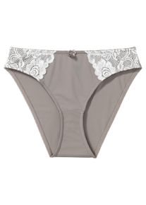 Große Größen Slip mit feiner Spitze Gr. 52/54 braun geblümt von sheego für Damen