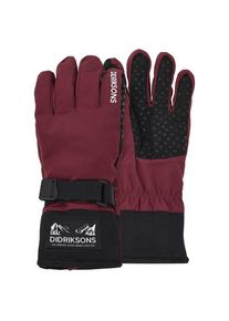 DIDRIKSONS 1913 Didriksons Lovas Five Finger Glove 2 Handschuhe Kinder (Größe 6 |rot/schwarz |wasserdicht)
