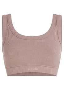 Icebreaker Merino Rib Lotus Bra Sport-BH Women (Gr L |braun)