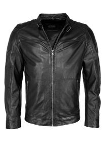 JCC Herren Lederjacke "31020218Ecom", schwarz, Gr. S, Obermaterial: 100% Leder; Lining: 100% Polyester, Jacken