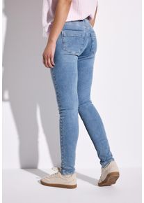Street One Damen Slim-fit-Jeans, blau, casual, Gr. 24, unifarben, Jeans, 84% Baumwolle, 13% Polyester, 3% Elasthan, Jeans, 5-Pocket-Style