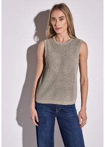 Street One Damen Strickpulloveracron braun, casual, Gr. 46, unifarben, Web, Stoff, 74% Baumwolle, 21% Polyester, 5% Metallfaser, Pullover, im soften