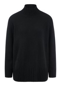 include - Long-Pullover, schwarz, Gr. 36 / S - Schurwolle