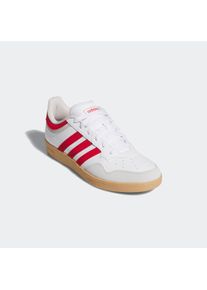 Sneaker "HOOPS 4.0", adidas Sportswear, Gr. 45cloud weiß, better scarlet, gum 3, Synthetik, sportlich, Schuhe